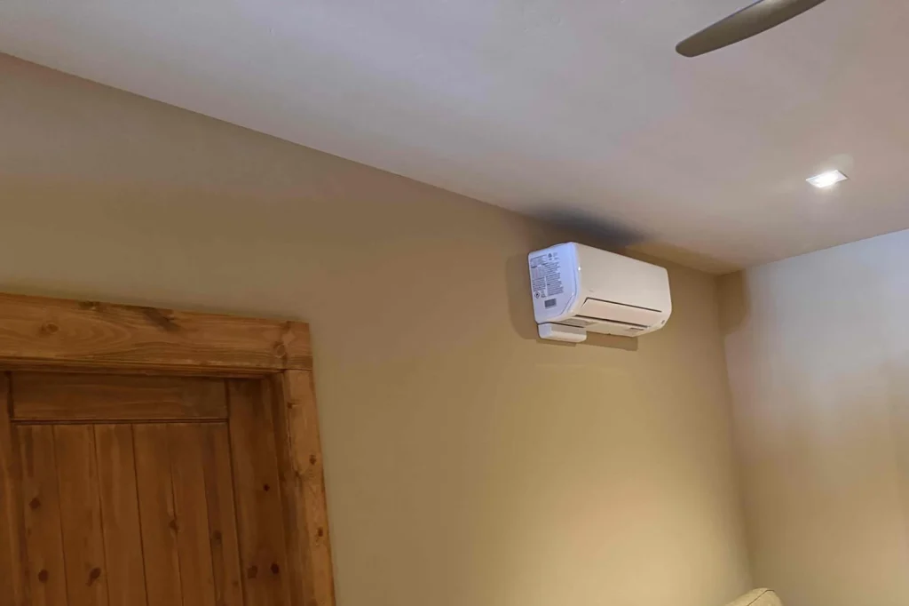 Whitefish mini-split unit installed near ceiling