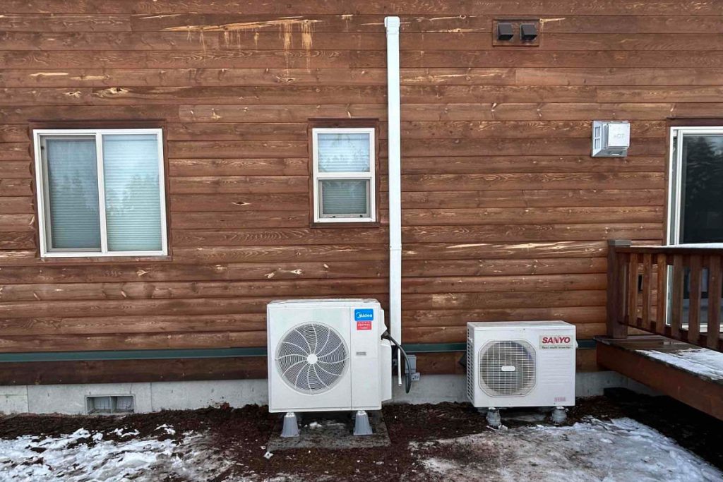 Sanyo Mini-split outdoor unit in Whitefish